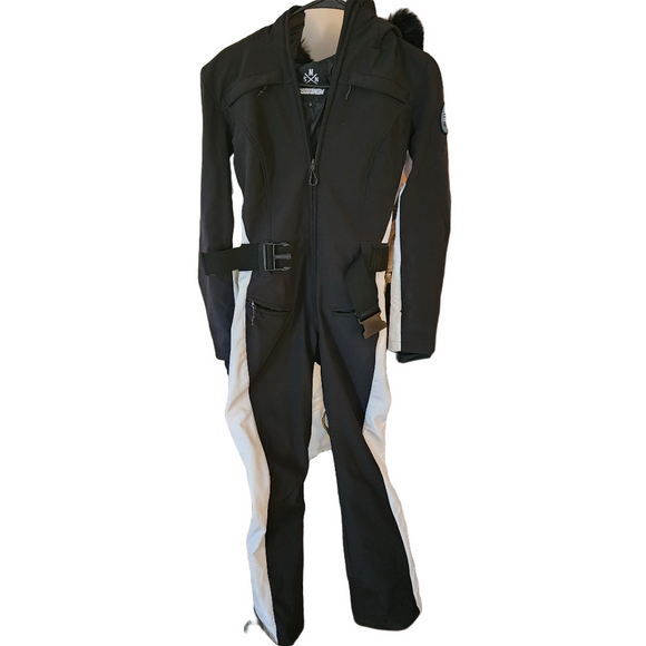 Men's Black & White snowsuit - Picture 2 of 3